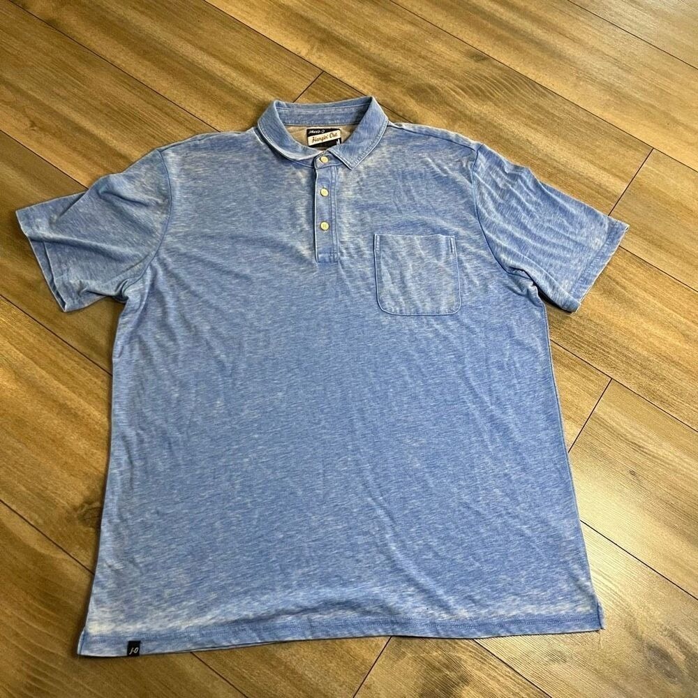 Johnnie-O Blue Casual Polo Shirt Men Large Bin E-46